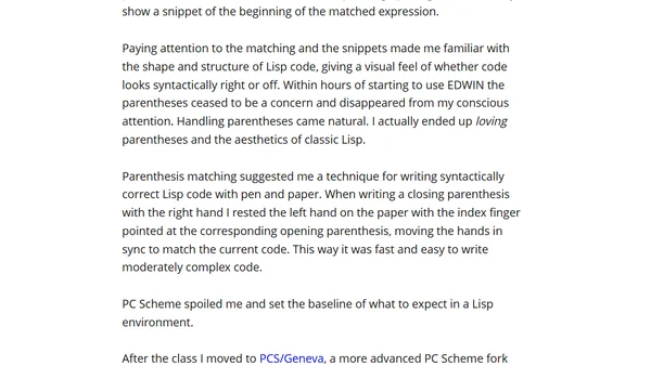 Rediscovering the origins of my Lisp journey