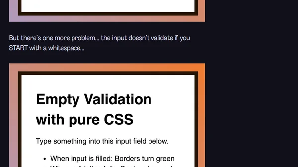 Checking if an input is empty with CSS