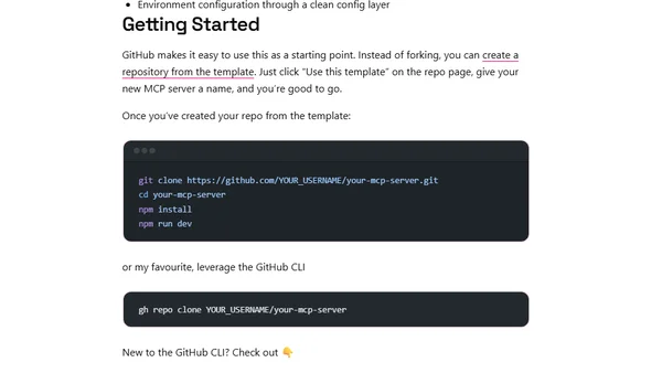 Build Your First (or Next) MCP Server with the TypeScript MCP Template