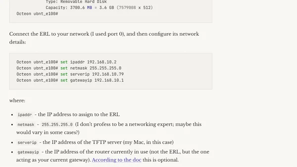 Reviving a bricked EdgeRouter Lite (ERL) from a Mac