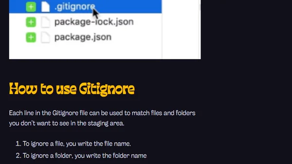 The Gitignore file