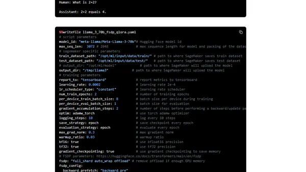 Fine-tune Llama 3 with PyTorch FSDP and Q-Lora on Amazon SageMaker