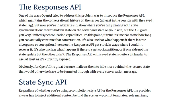 LLM APIs are a Synchronization Problem