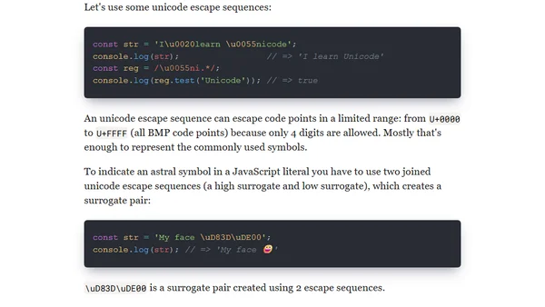 What every JavaScript developer should know about Unicode