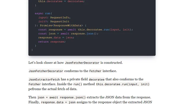 How to Greatly Enhance fetch() with the Decorator Pattern