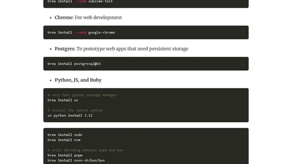 My Minimal MacBook Pro Setup Guide