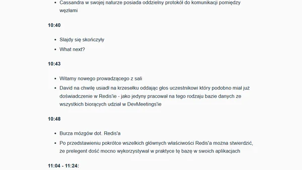 DevMeetings: noSQL Databases [Relacja Live]