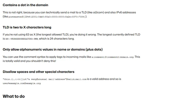 Validating E-Mail Adresses