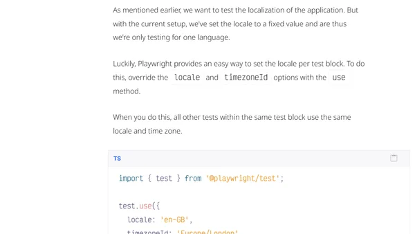 Testing localization with Playwright