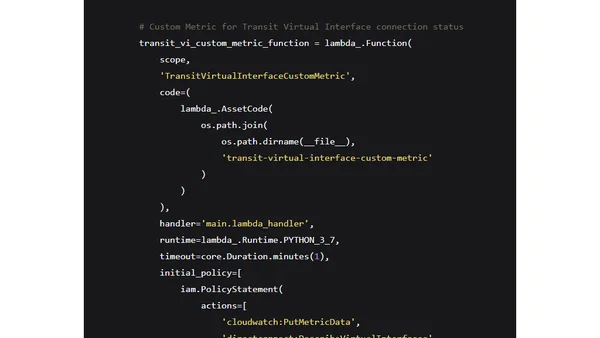 Deploying a Transit Gateway that integrates with a DX connection on AWS with the CDK