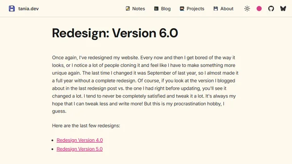 Redesign: Version 6.0