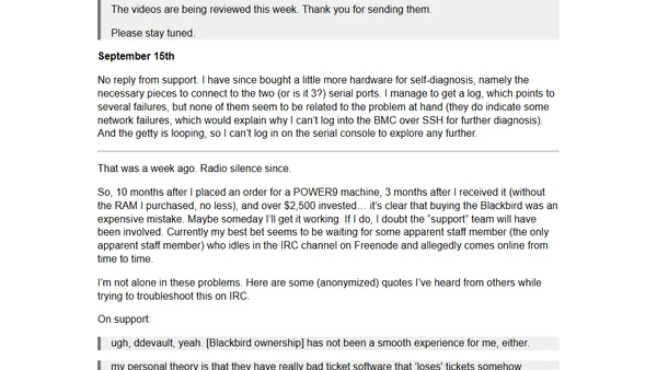 RaptorCS POWER9 Blackbird PC review