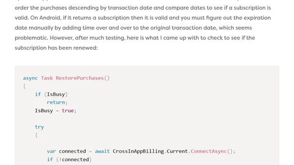Implementing In-App Subscriptions in iOS & Android with no backend servers