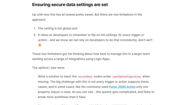 Using and validating secure data settings in Azure Logic Apps