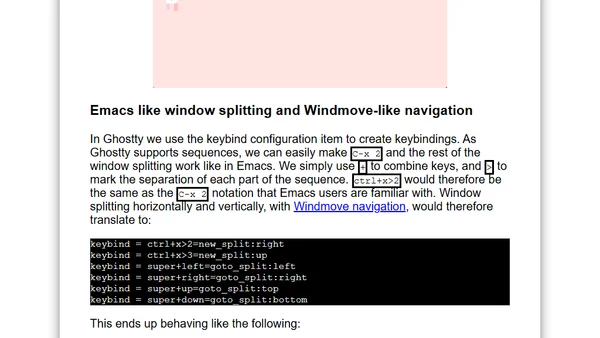 Ghostty - first impressions and Emacs-like split panes how-to