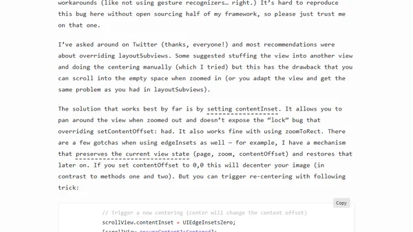 How To Center Content Within UIScrollView