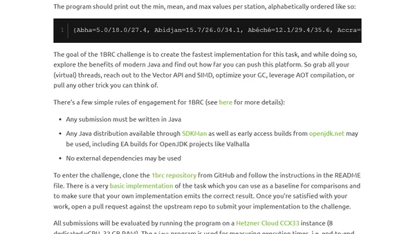 The One Billion Row Challenge