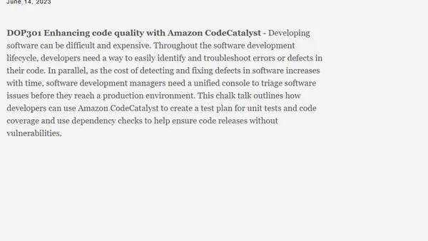 Toronto Summit 2023 - DOP301