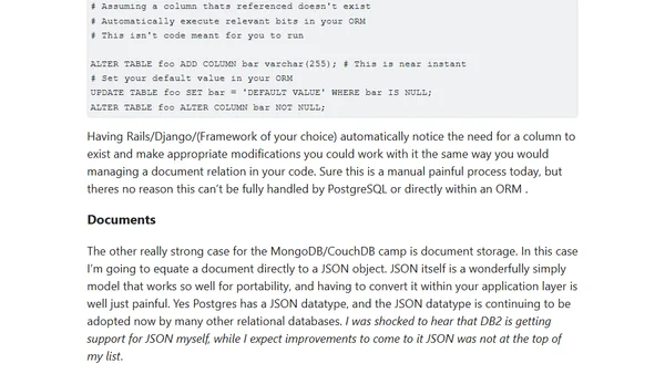 Rethinking the limits on relational databases