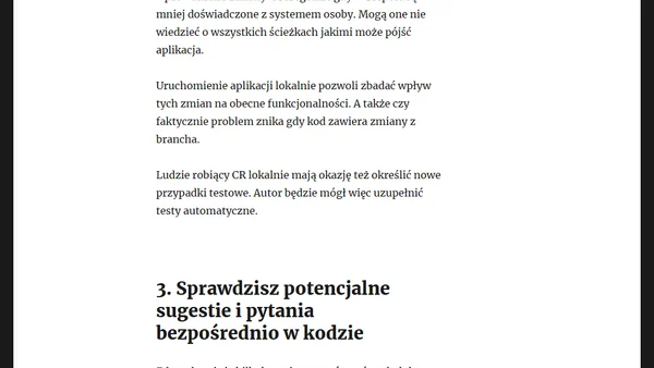 Poznaj 4 Powody Dlaczego Przy Code Review Kodu Warto Pobrać Lokalnie Brancha Ze Zmianami