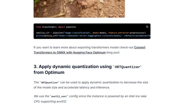 Accelerate Vision Transformer (ViT) with Quantization using Optimum