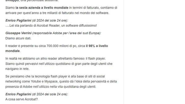 Interviste digitali: Giuseppe Verrini di Adobe su 2024