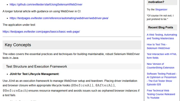 An overview of WebDriver with Java