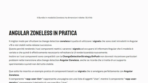 Angular Zoneless: Addio Zone.js