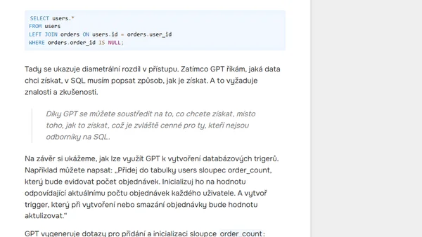 Proč GPT je SQL našeho století?