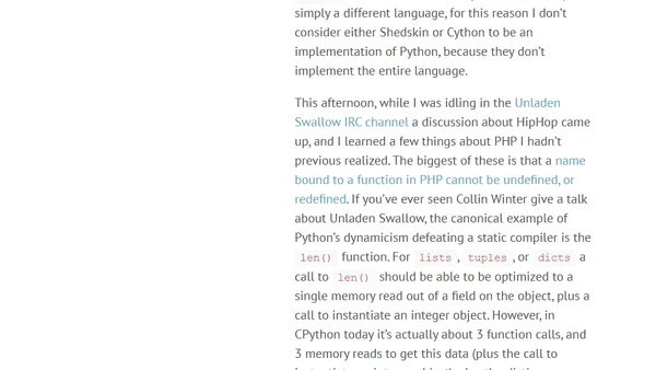 Thoughts on HipHop PHP