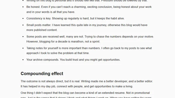 Lessons from 10 years of blogging