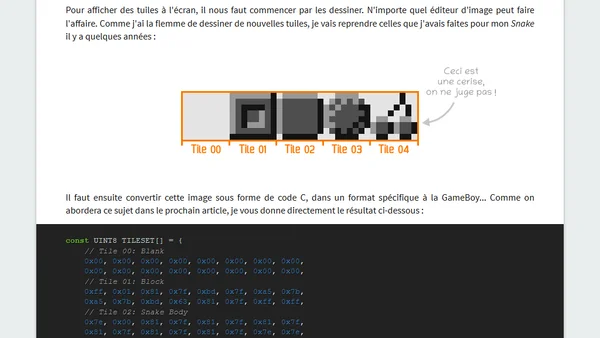 Développement GameBoy #4 : Afficher des images