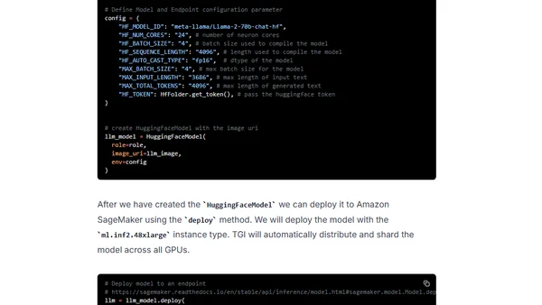 Deploy Llama 2 70B on AWS Inferentia2 with Hugging Face Optimum