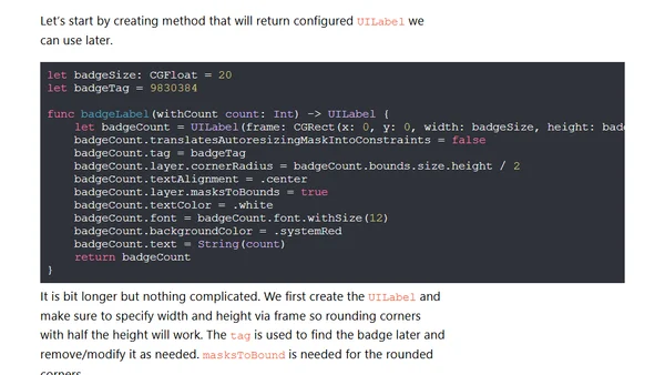 How to add badge to UIBarButtonItem