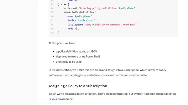 Azure Policy management with PowerShell