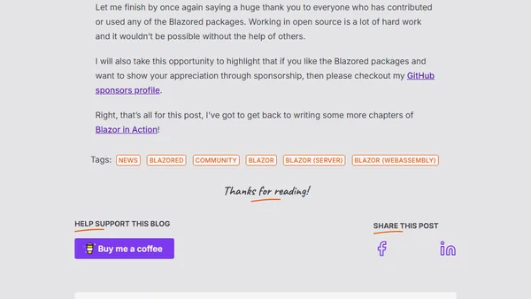 Blazored hits 1,000,000 downloads on NuGet
