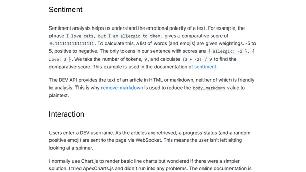 DEV Article Analysis