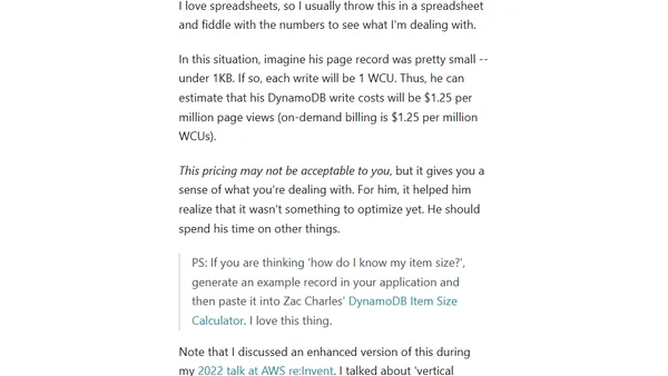 How you should think about DynamoDB costs