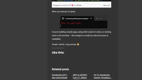 C# 13: Introducing the new escape sequence