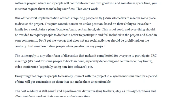 The bad practice in FOSS projects management