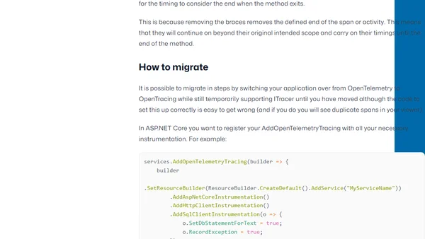 Migrating from OpenTracing.NET to OpenTelemetry.NET