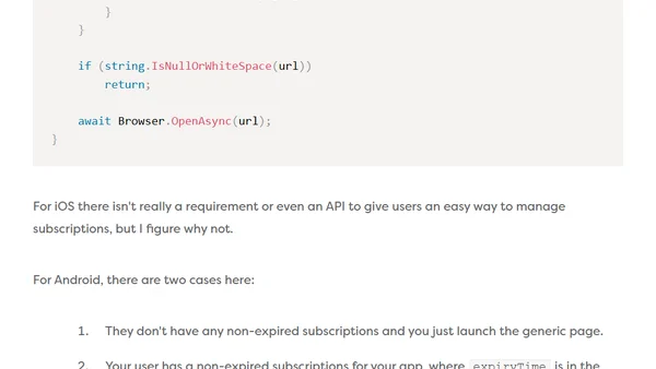 Enabling Users to Manage Subscriptions on iOS/Android