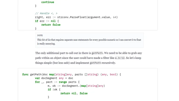 Writing a document database from scratch in Go: Lucene-like filters and indexes