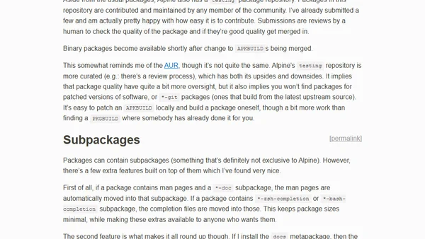 In praise of Alpine and apk