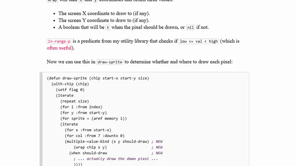 CHIP-8 in Common Lisp: Graphics