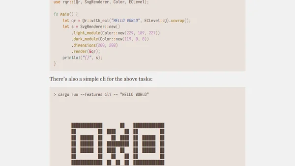 Picking up rust by writing a QR code generator