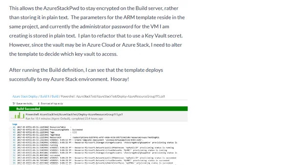 CICD Pipeline with Azure Stack – Part 4