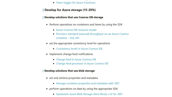 Microsoft Certified: Azure Developer Associate (AZ-204) Study Guide 2023