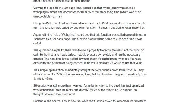 Quick Optimization Using Webgrind