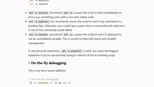 My Bash Script Preamble Boilerplate